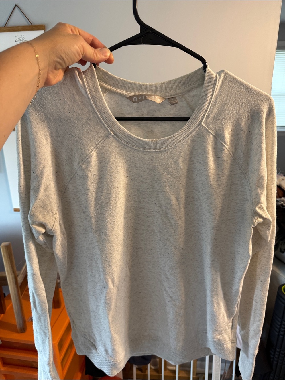 Athleta Light Gray Crewneck Sweatshirt